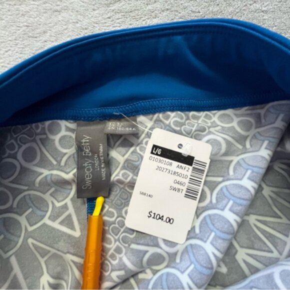 NWT Sweaty Betty Blue Volley Tennis Skirt/Skort - Picture 12 of 16